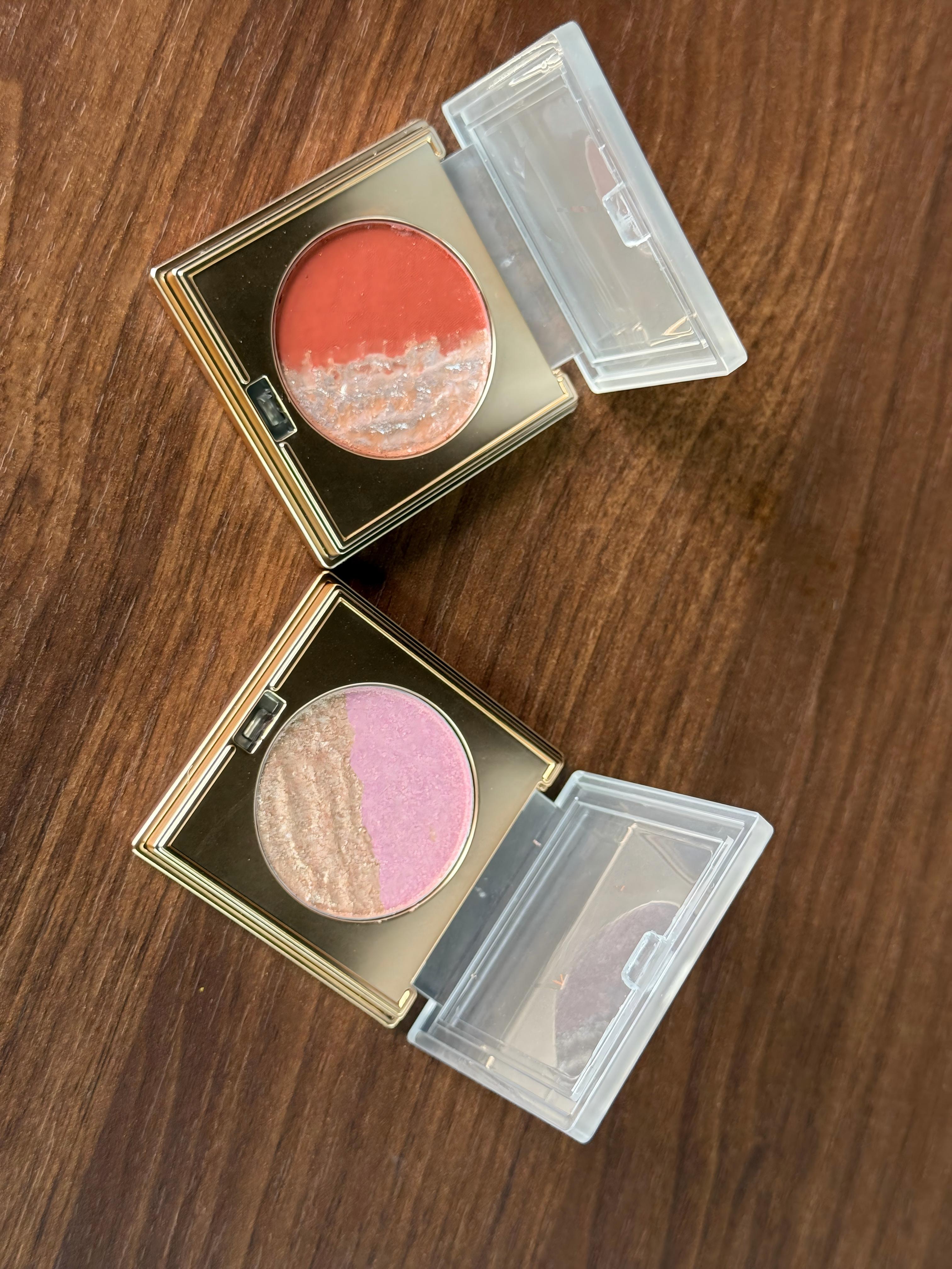 For export only, transparent plastic box packaging, two-color contouring blush, high-gloss one-piece. Supports ODM OEM customization, contouring blush, contouring blush, eyeshadow, high-gloss one-piece details Picture