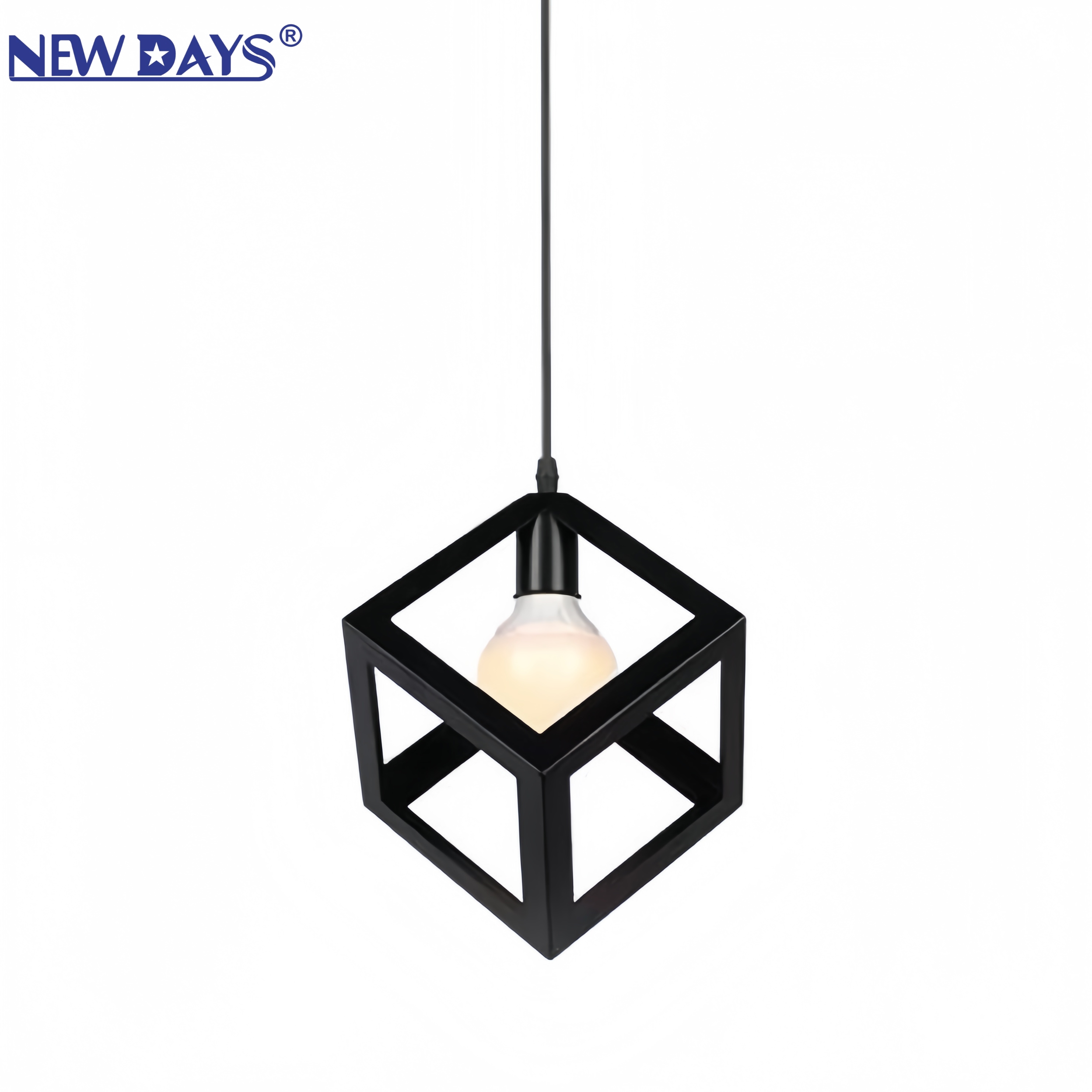 NEWDAYS brand's cross-border new led retro industrial style chandelier, iron cover bar table lamp, energy-saving high-brightness lighting decorative atmosphere lamp, small chandelier details Picture