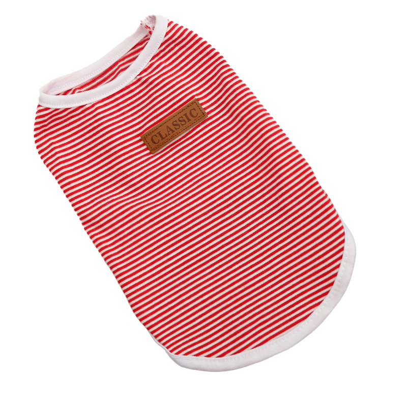 Colorful striped pet vests, dog four-legged cool clothes, pet clothing, summer breathable supplies Item Picture
