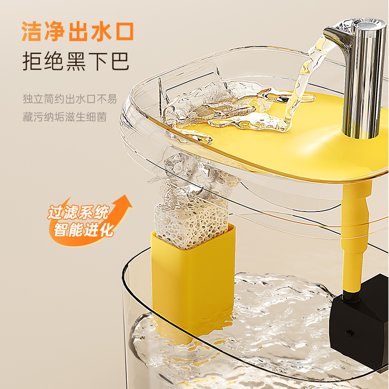 Cat automatic water dispenser, cat water dispenser, circulating water dispenser, pet water feeding, puppy water bowl and basin Specification image