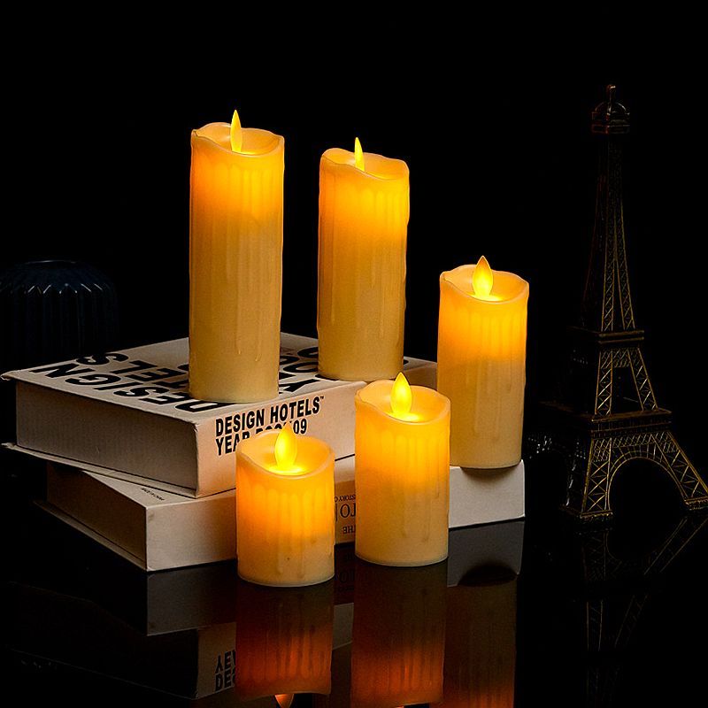Christmas atmosphere style high-end decoration birthday arrangement special simulation flame swinging led electronic candle lamp, ins electronic candle lamp, electronic candle lamp detail image 3
