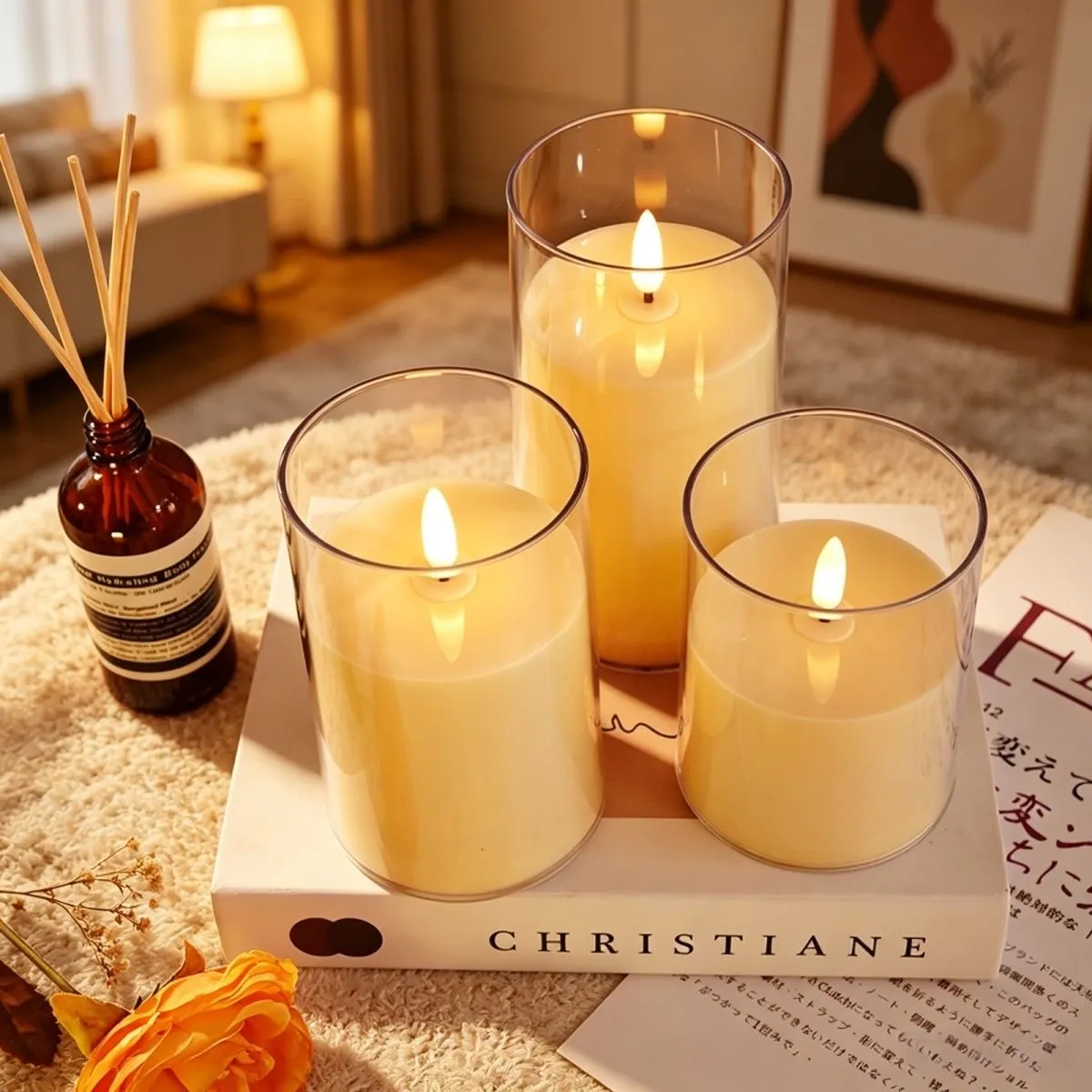 LED electronic candle lights, atmosphere transparent cover candle lights, acrylic candle lights, wedding, festival, party, proposal and confession electronic candle lights detail image 7