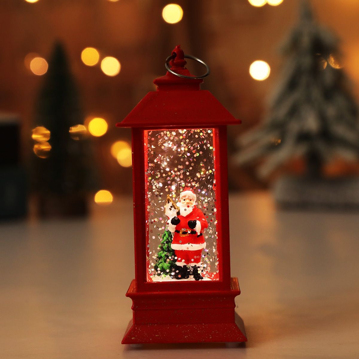 Christmas wind lights, LED electronic candle lights, retro night lights, elderly snowman table ornaments, Christmas decorations, ambient lights detail image 3