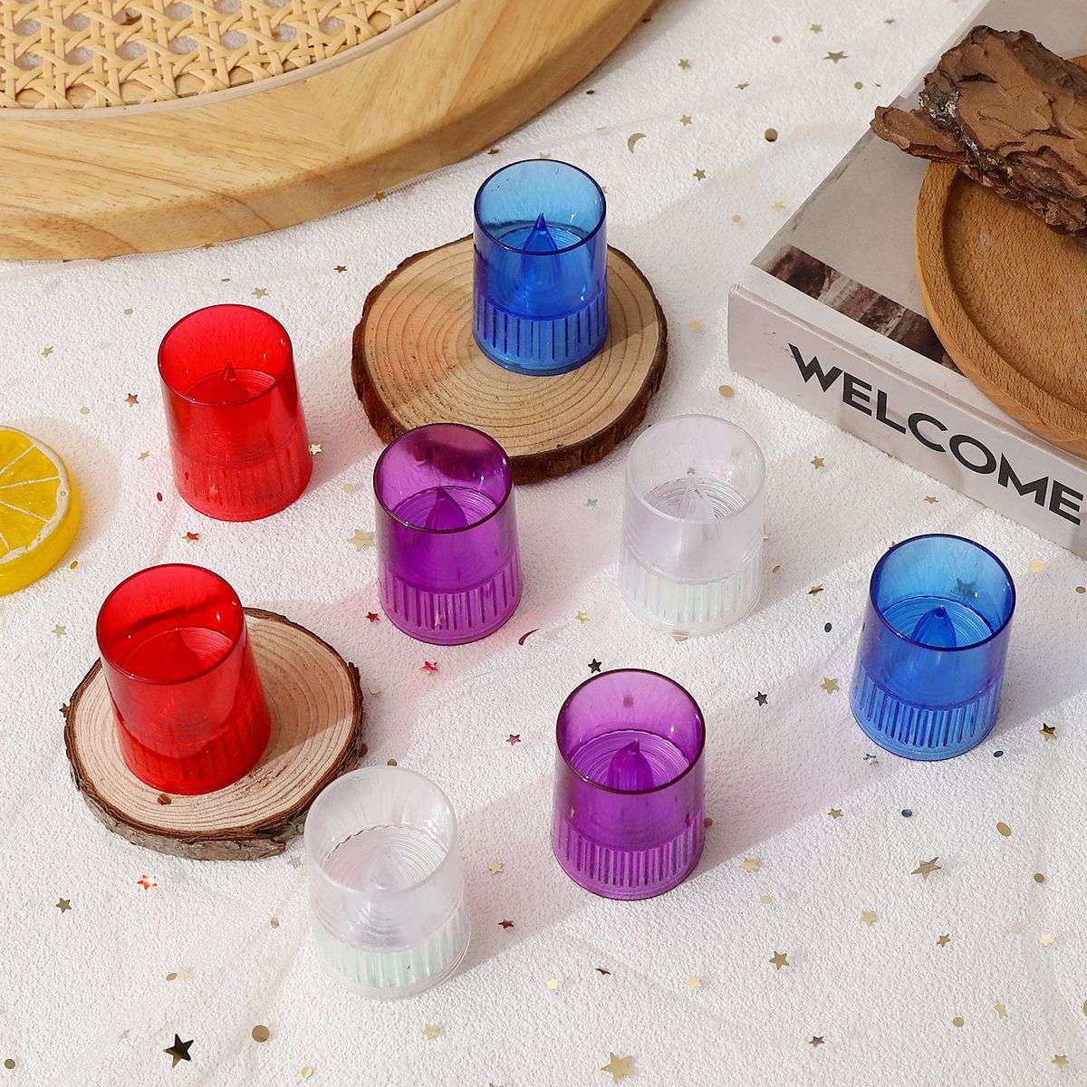 New led transparent electronic candle lamp, birthday confession and proposal atmosphere, electronic candle decoration, romantic dinner lamp, electronic wax Specification image