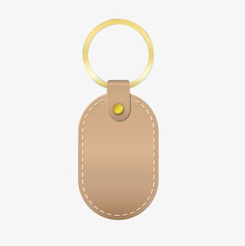米色皮革钥匙扣钥匙套开瓶器潮玩挂饰皮革制品图
