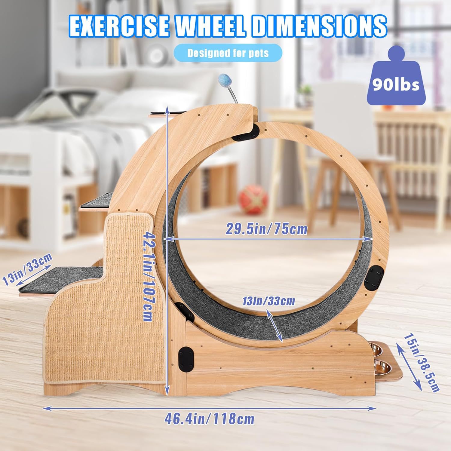 Cinta de correr para gatos rueda de carreras deportiva para gatos red de red para gatos pista de carreras rodillo silencioso para gatos artículos de liquidación cuatro estaciones general Specification image