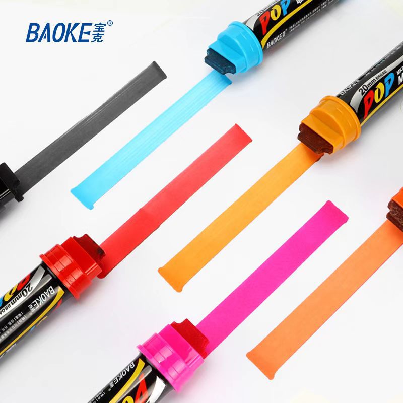 Pok colored marker pens can be inked, hand-painted, 20mm POP-specific marker pen, thick poster pen set Specification image