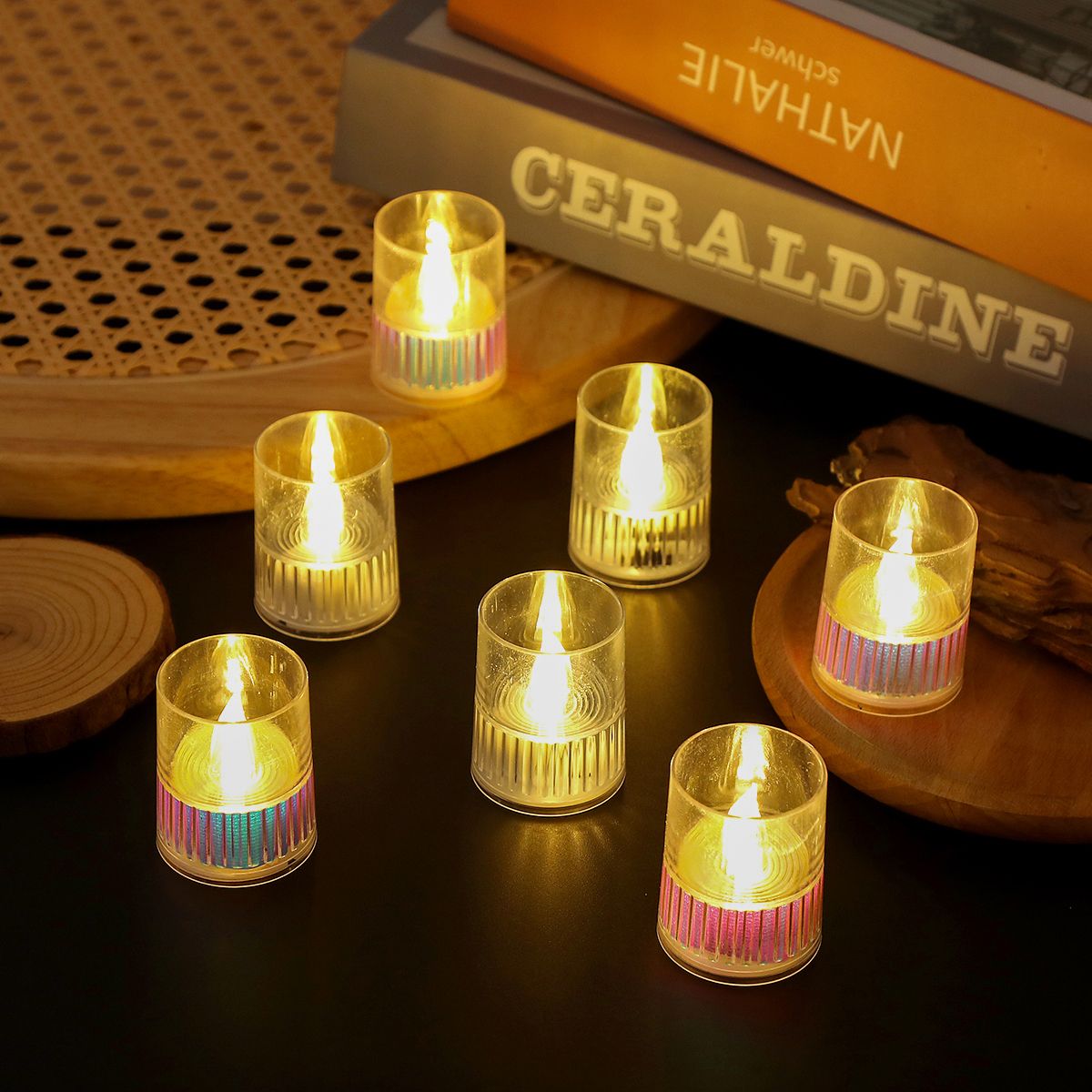 New led transparent electronic candle lamp, birthday confession and proposal atmosphere, electronic candle decoration, romantic dinner lamp, electronic wax detail image 2