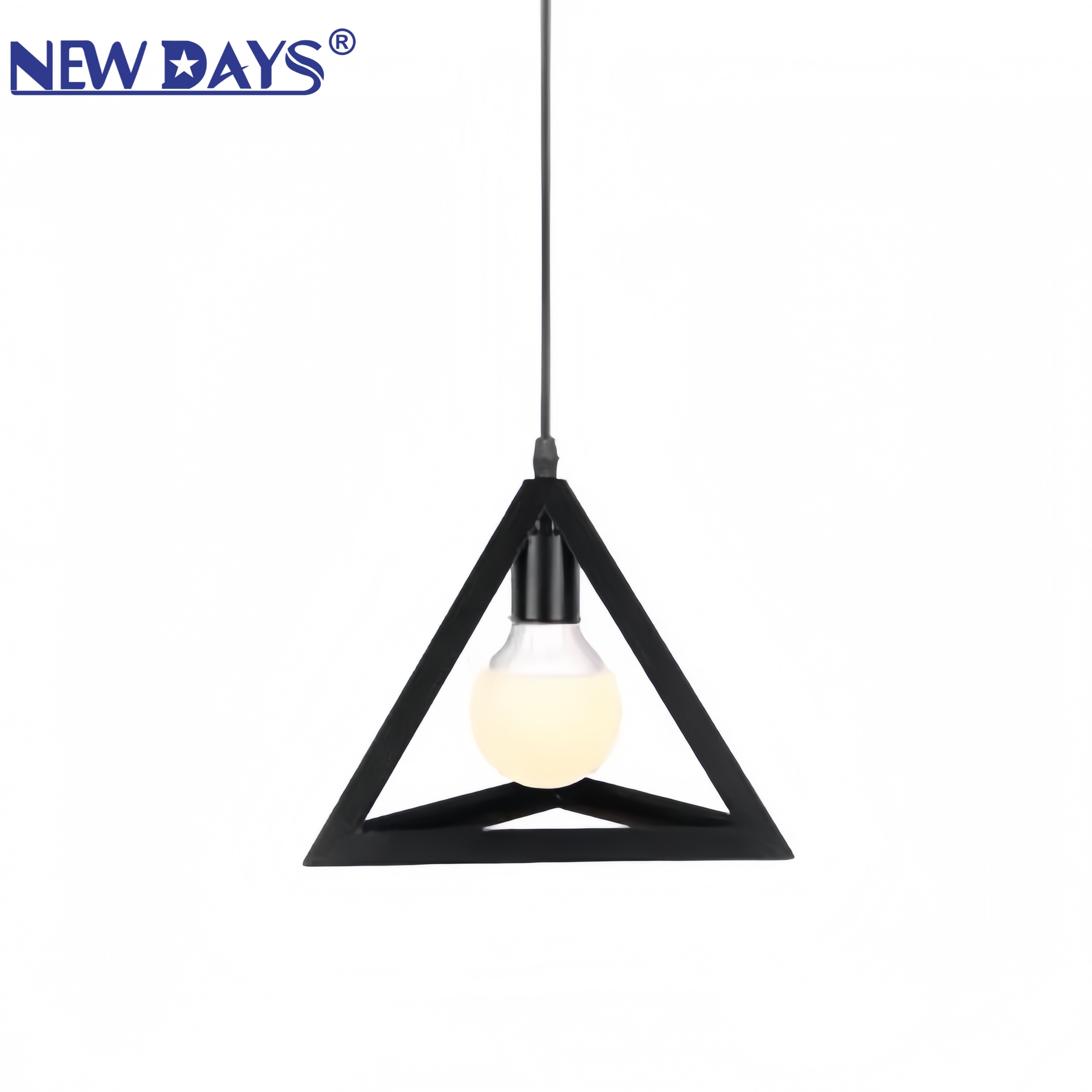 NEWDAYS brand's cross-border new led retro industrial style chandelier, iron cover bar table lamp, energy-saving high-brightness lighting decorative atmosphere lamp, small chandelier Specification image