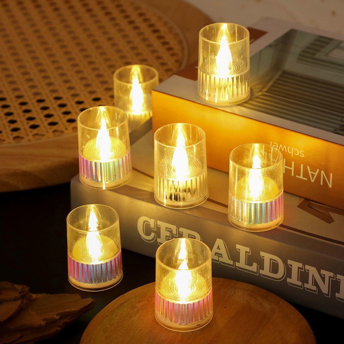 New led transparent electronic candle lamp, birthday confession and proposal atmosphere, electronic candle decoration, romantic dinner lamp, electronic wax detail image 8