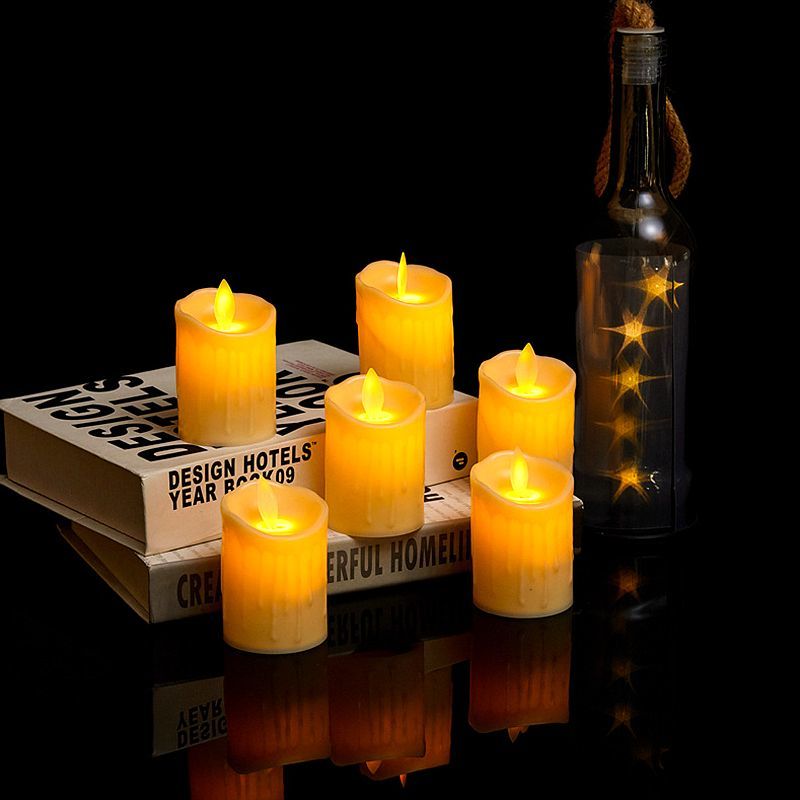 Christmas atmosphere style high-end decoration birthday arrangement special simulation flame swinging led electronic candle lamp, ins electronic candle lamp, electronic candle lamp detail image 4