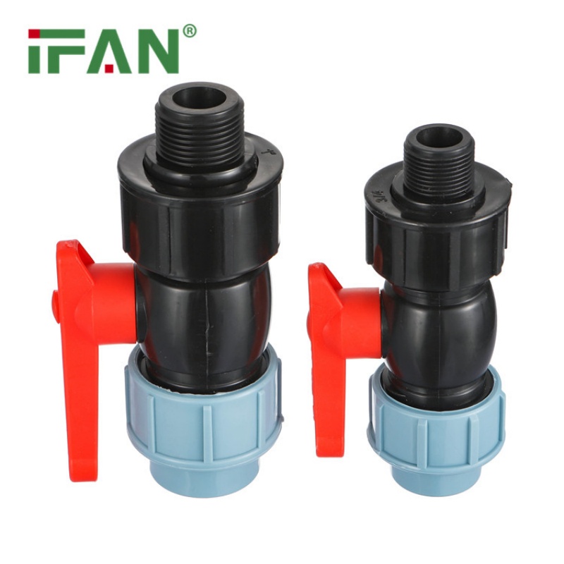Factory customized PP quick-connect double-union ball valve details Picture
