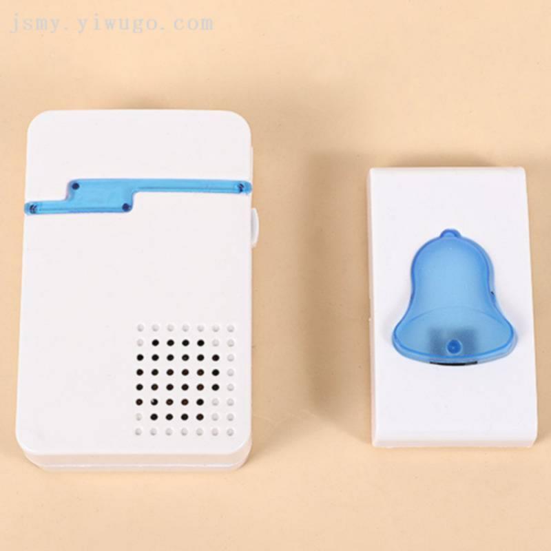The white building doorbell host button set is randomly pasted with blue transparent components