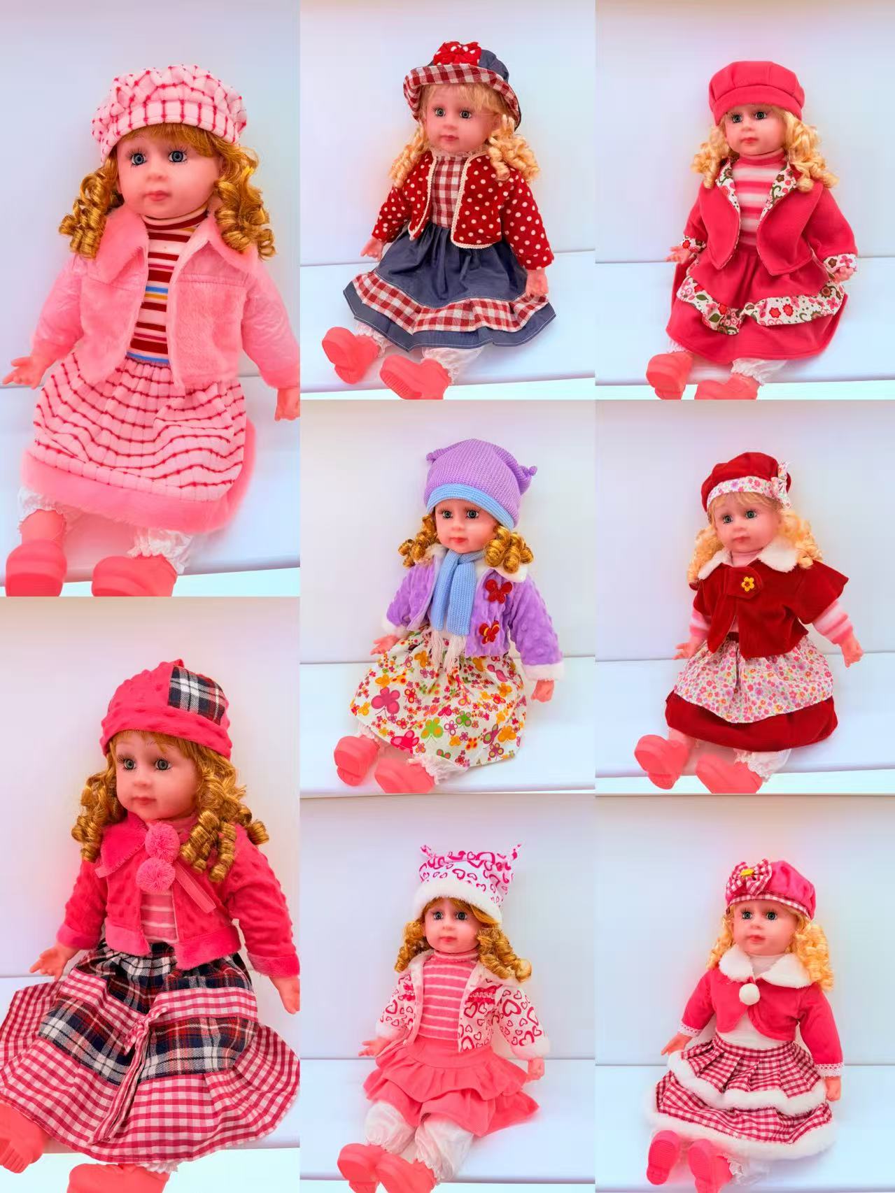 The 24-inch music doll series of casual dolls feature music in multiple languages (Arabic, Russian, and English), and are a bestseller in foreign trade