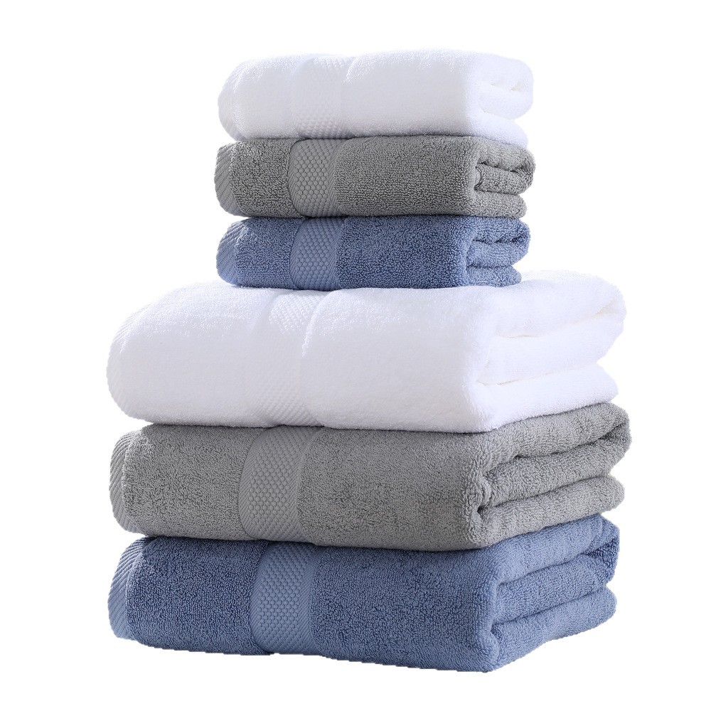 Pure cotton bath towels, enlarged and thickened, absorbent, household gift, supermarket, star-rated bath hotel, can be embroidered with logo Item Picture