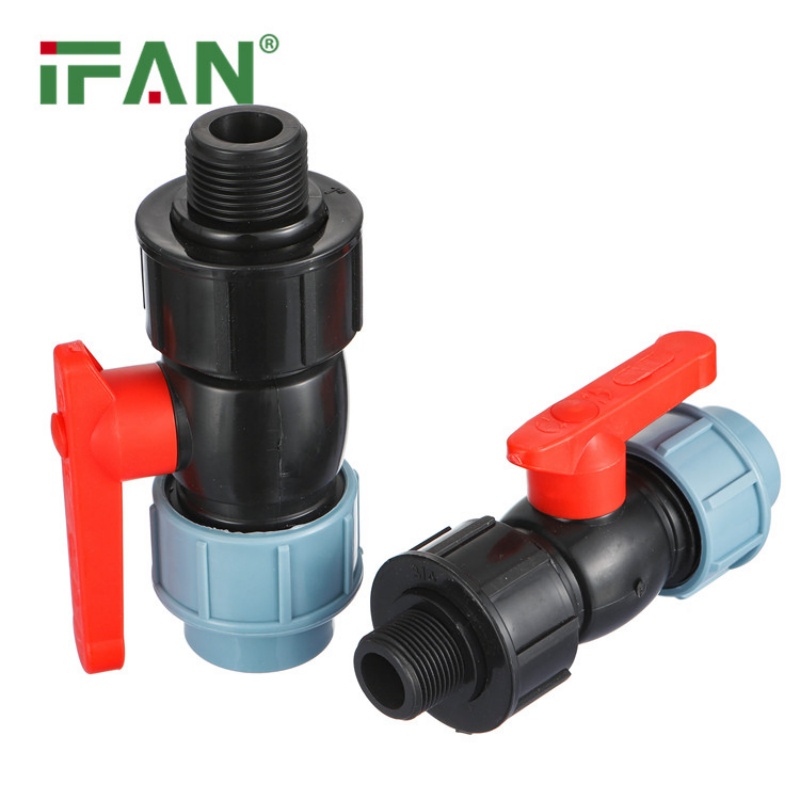 Factory customized PP quick-connect double-union ball valve Specification image