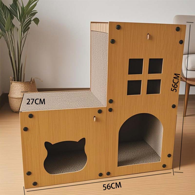 Cat Villa cat bed, wear-resistant and non-flaking, suitable for young cats to play with, corrugated paper, pet home, pet cat manufacturer, cat scratch board wholesale Application Scenario