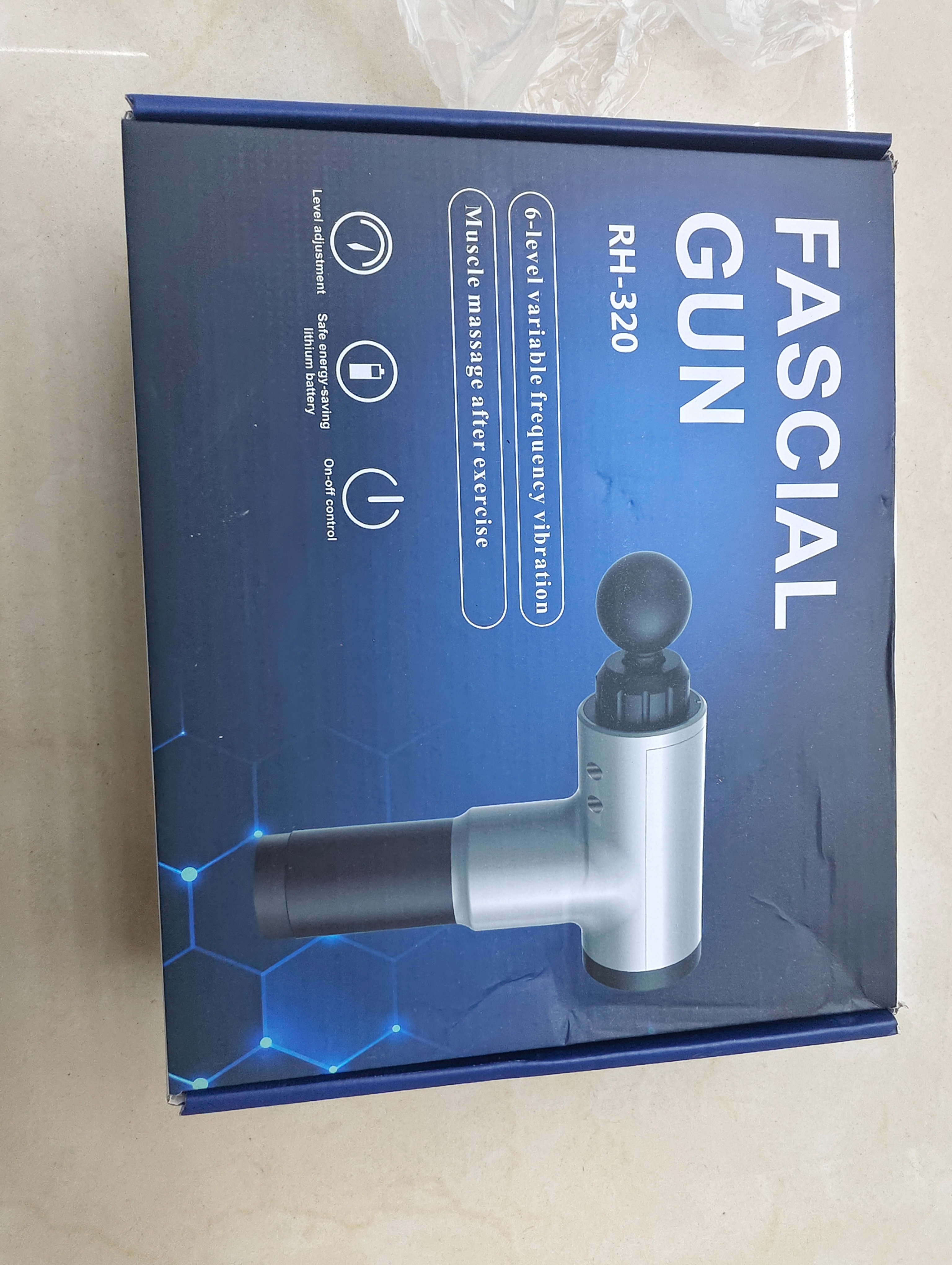 The 320 fascia gun is a portable fitness equipment for muscle relaxation, leg, waist and cervical vertebrae massage