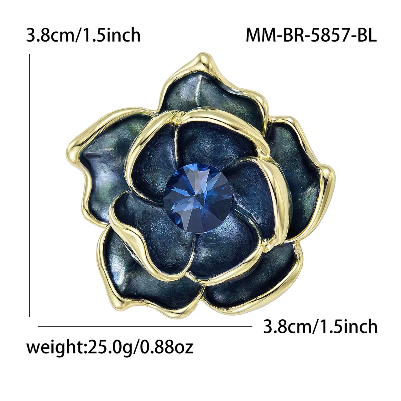 New fashionable and elegant oil-dripping flower brooch, light luxury and high-end dual-purpose brooch wholesale, versatile Application Scenario