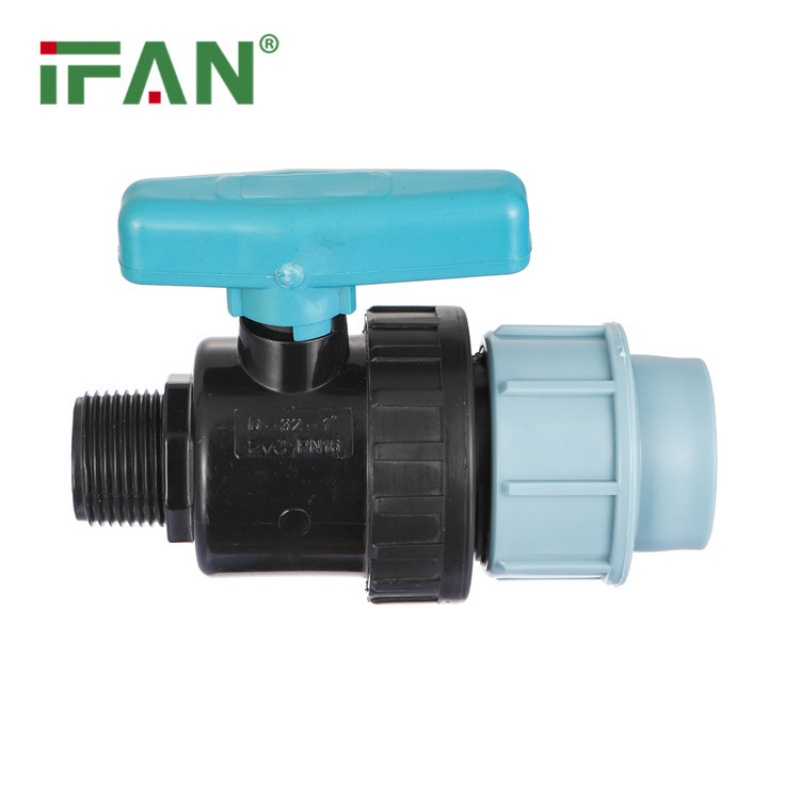 PP Quick-Connect Ball Valve with Male Threaded Union