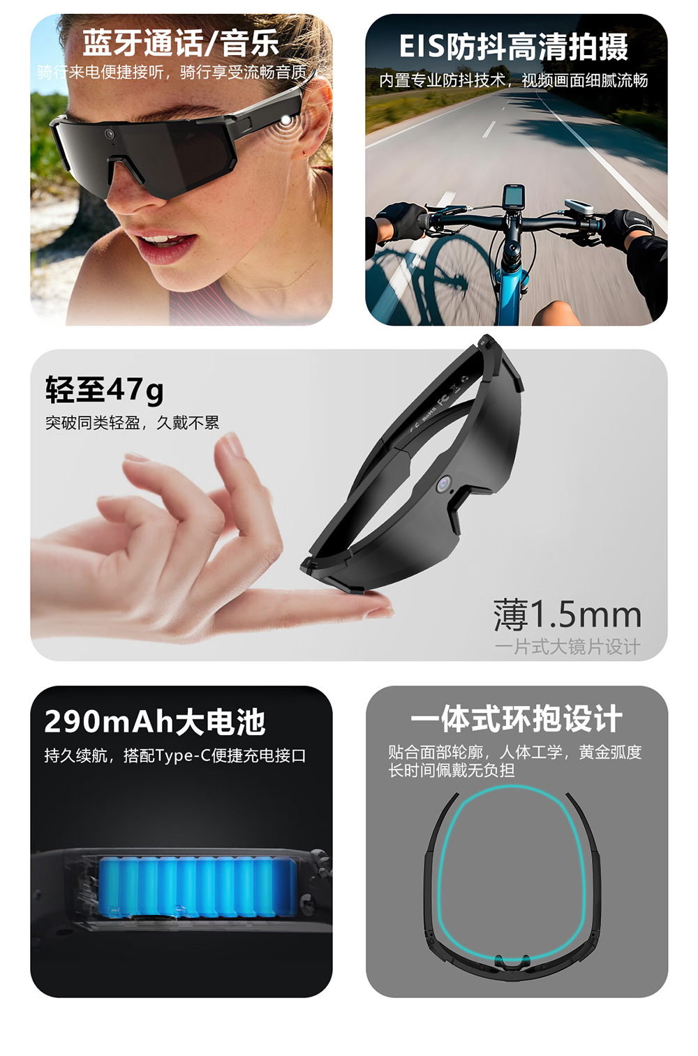 运动眼镜/运动眼镜框/战术眼镜/运动眼镜男女/眼镜硅胶扁绳产品图