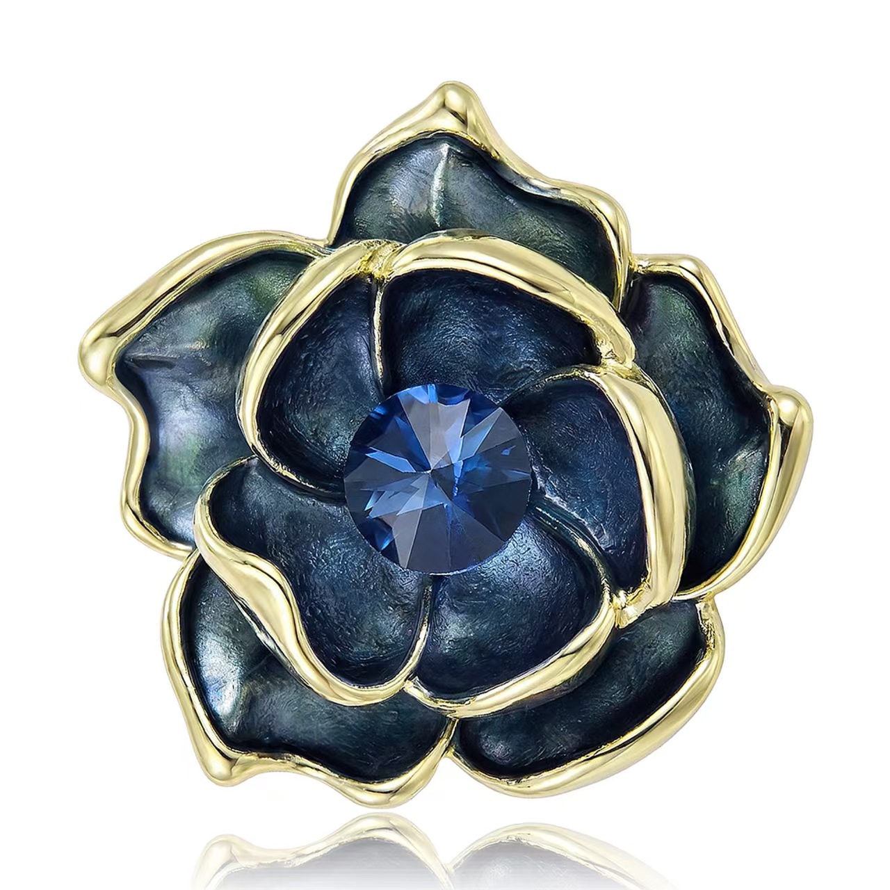 New fashionable and elegant oil-dripping flower brooch, light luxury and high-end dual-purpose brooch wholesale, versatile