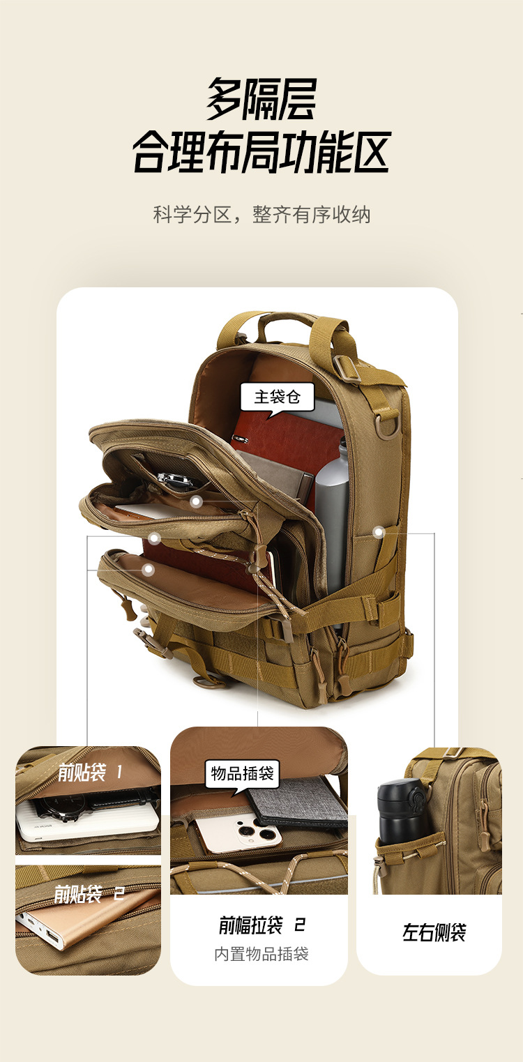 حقيبة Lure Bag تكتيكية متعددة الأغراض متعددة الأغراض، حقيبة حامل حقيبة حقيبة سفر خارجية، حقيبة سفر في الهواء الطلق detail image 3