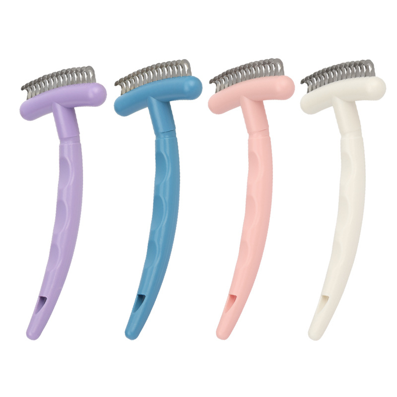 Pet combs, knot combs, dog and cat hair removal brushes, rake combs, dog and cat combs, pet supplies for removing loose hair
