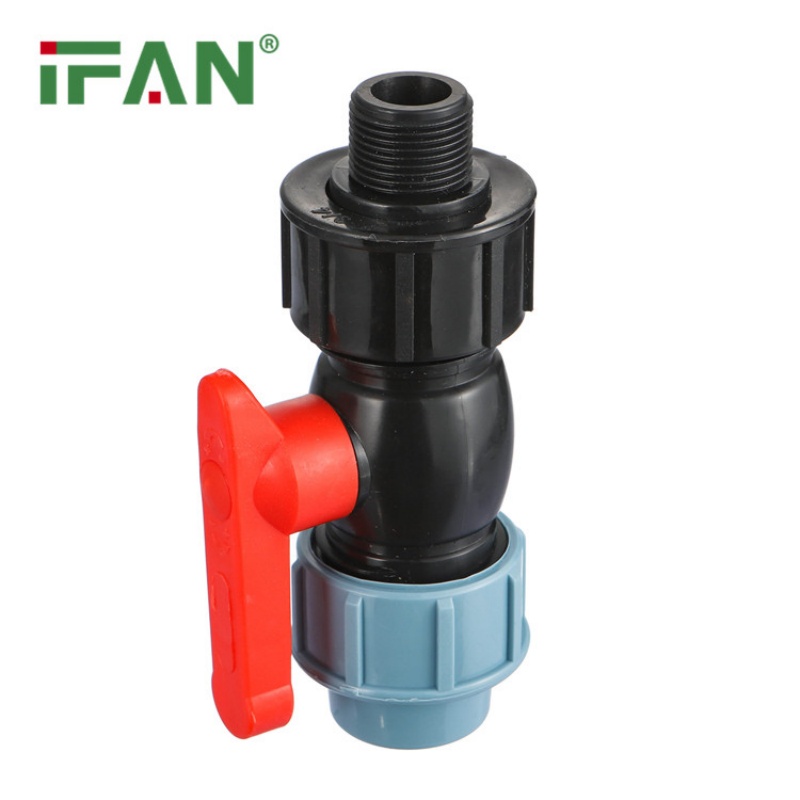 Factory customized PP quick-connect double-union ball valve Item Picture
