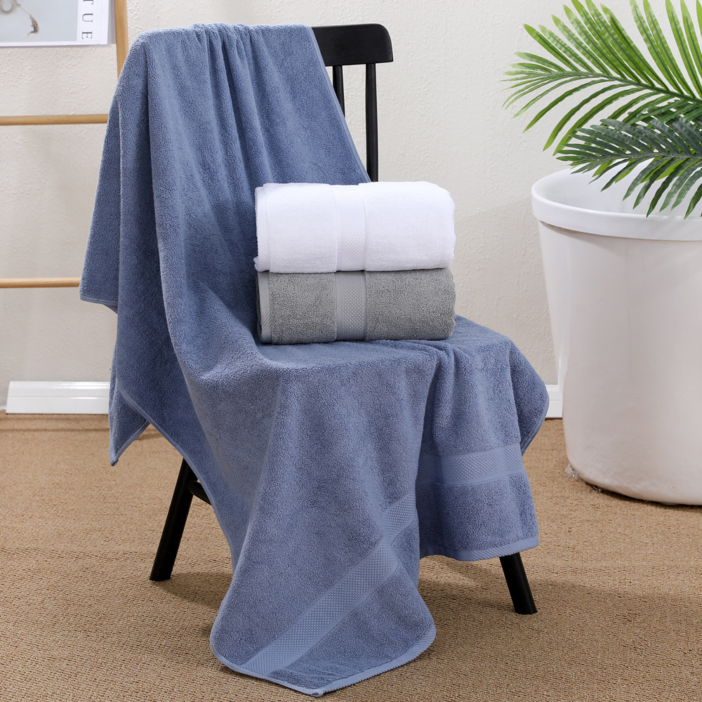 Pure cotton bath towels, enlarged and thickened, absorbent, household gift, supermarket, star-rated bath hotel, can be embroidered with logo