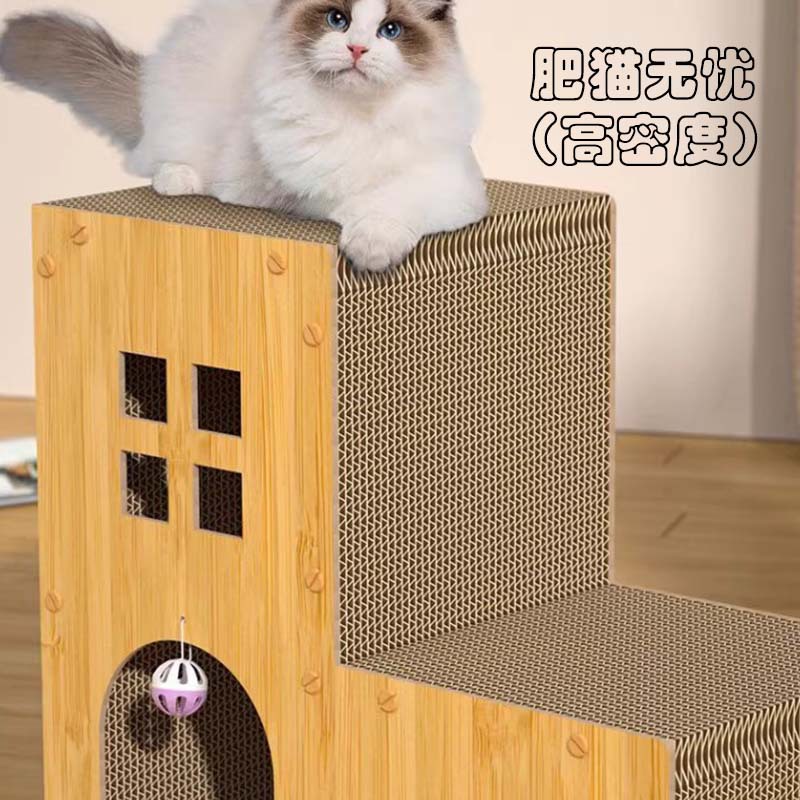 Cat Villa cat bed, wear-resistant and non-flaking, suitable for young cats to play with, corrugated paper, pet home, pet cat manufacturer, cat scratch board wholesale Specification image