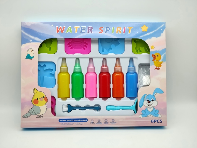 1. 儿童魔幻水精灵DIY手工制作套装 6色安全材料包 海洋动物造型益智玩具细节图