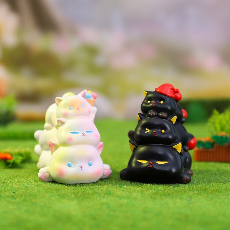 撸猫叠叠乐盲盒可爱卡通桌面摆件创意车载小装饰详情1