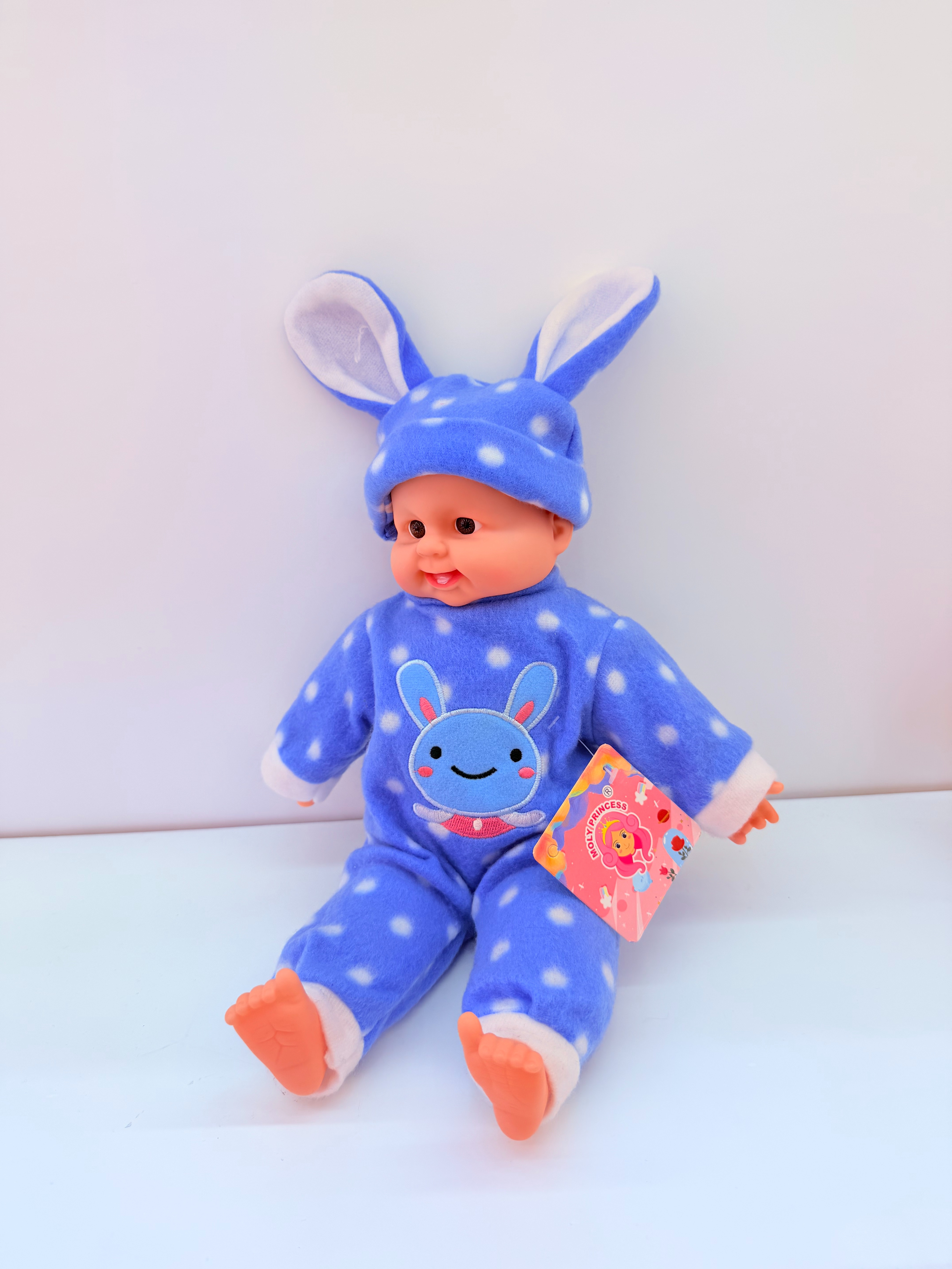The small-sized polka dot laughing doll, with a variety of colors and mixed packaging, can be used as a festival gift and is a best-selling item in foreign trade Specification image