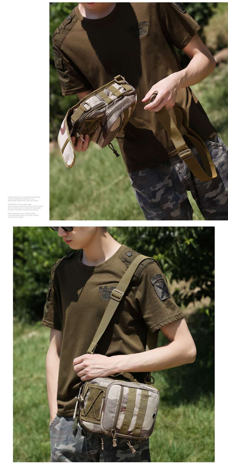 Lure bag: Multi-functional tactical crossbody bag, men's outdoor lure bag, sports cycling chest bag, men's daily commuting single-shoulder bag detail image 18