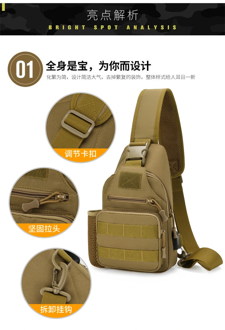 Lure bag: Outdoor crossbody bag, multi-functional sports chest bag, men's cycling and mountaineering shoulder bag, lure fishing bag detail image 7