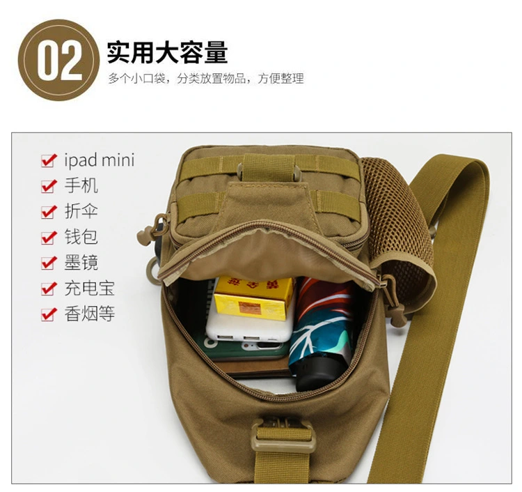 Lure bag: Outdoor crossbody bag, multi-functional sports chest bag, men's cycling and mountaineering shoulder bag, lure fishing bag detail image 9
