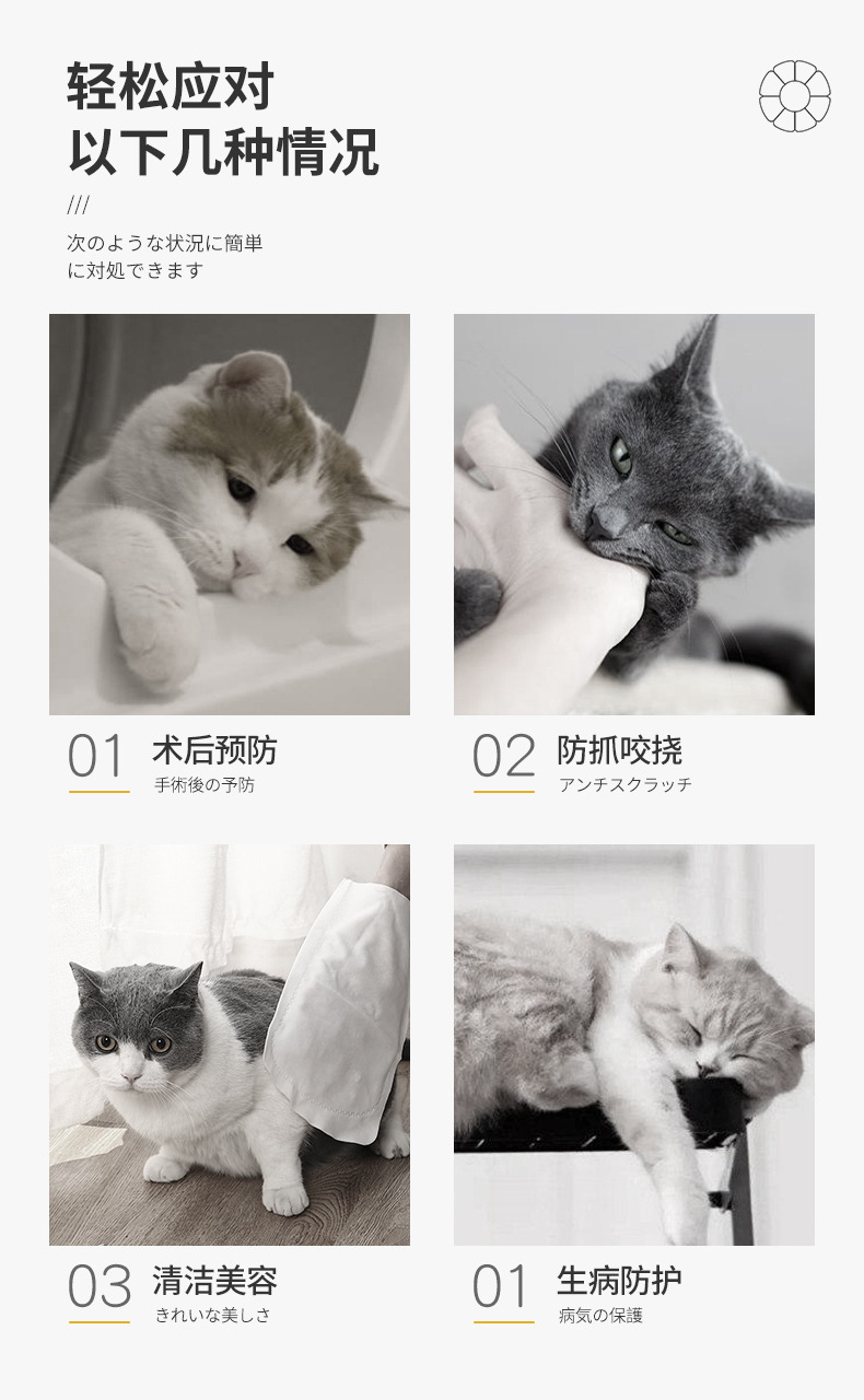 太阳花伊丽莎白圈 宠物猫咪项圈狗狗脖圈绝育耻辱圈防舔防抓头套详情4