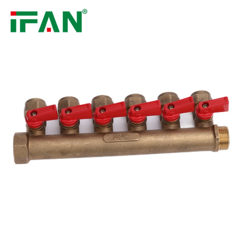 IFAN Brass Manifold 3/4" 1" Underfloor Heating Manifold  details Picture