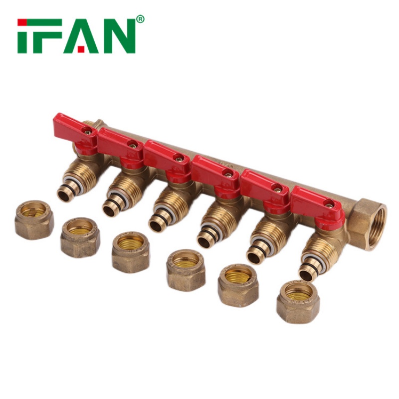 IFAN Brass Manifold 3/4" 1" Underfloor Heating Manifold  Specification image