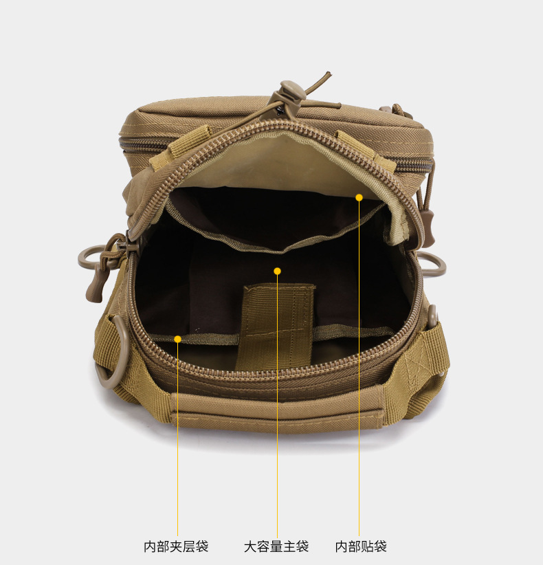 Lure bag: Multi-functional tactical crossbody bag, men's outdoor lure bag, sports cycling chest bag, men's daily commuting single-shoulder bag detail image 7
