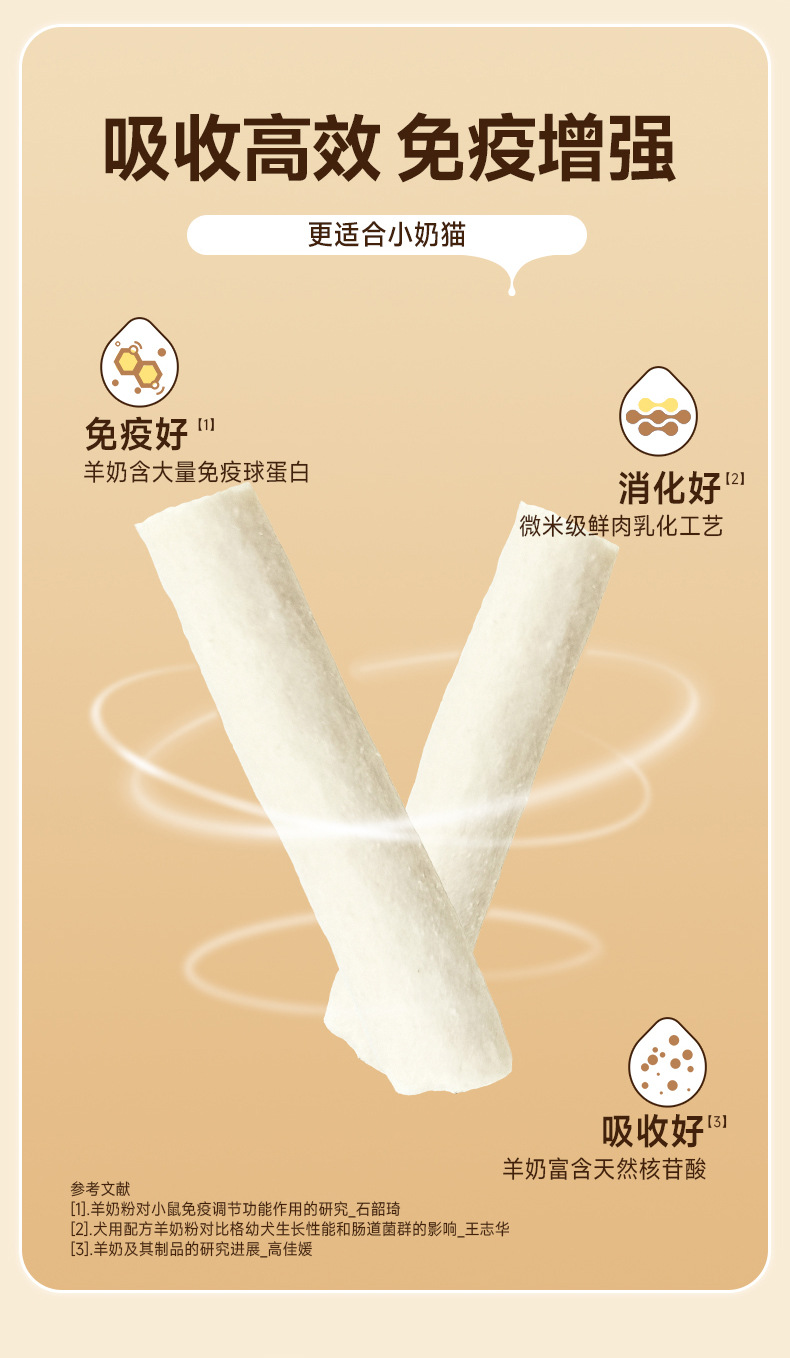 麦富迪羊奶棒猫零食冻干羊奶棒成幼猫通用零食猫磨牙详情2