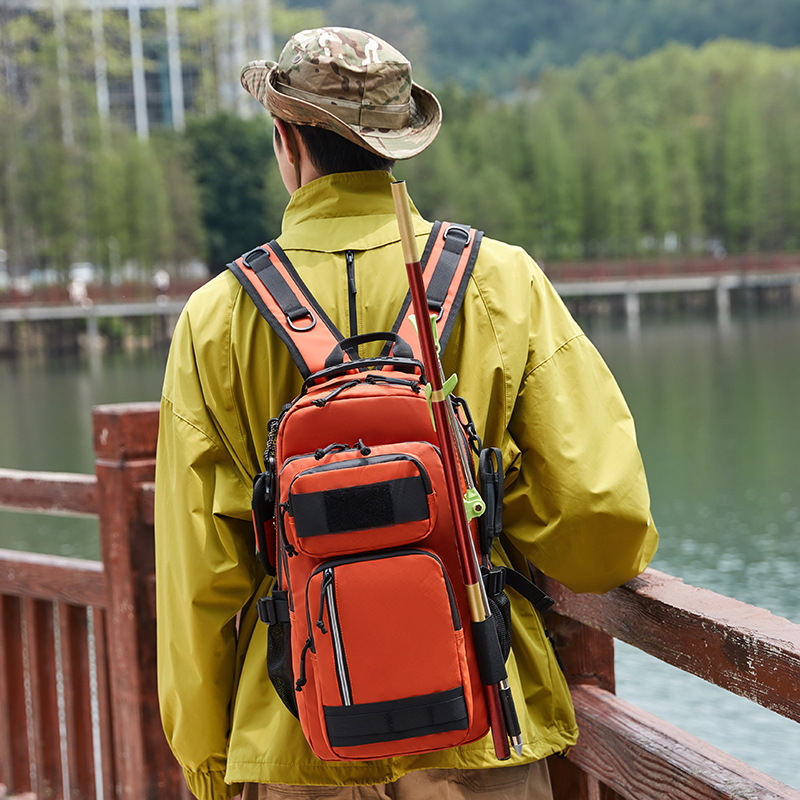 Lure bag: Outdoor backpack, multi-functional backpack, large-capacity lure fishing bag, travel mountaineering bag
