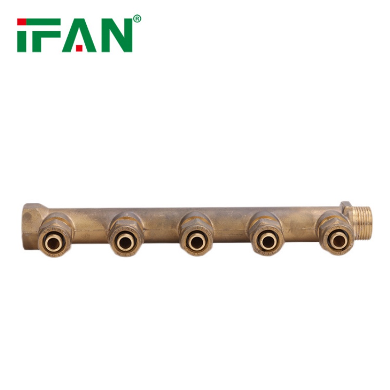 IFAN Forged Brass Stainless Steel PEX Water Manifold Specification image