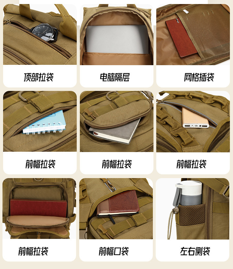 حقيبة Lure Bag للتسلق في الهواء الطلق، حقيبة مزدوجة متعددة الأغراض ذات حقائب الظهر للرجال detail image 3
