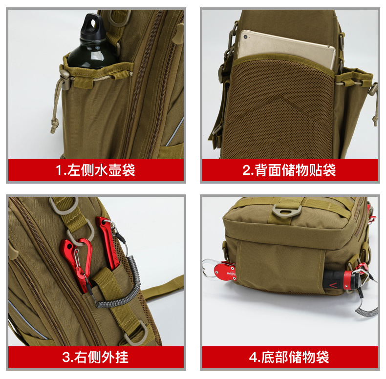 Lure Bag مجموعة متعددة الأغراض من عبوات التمويه التكتيكية المتعددة الأحزمة التي تحمل على الظهر detail image 7