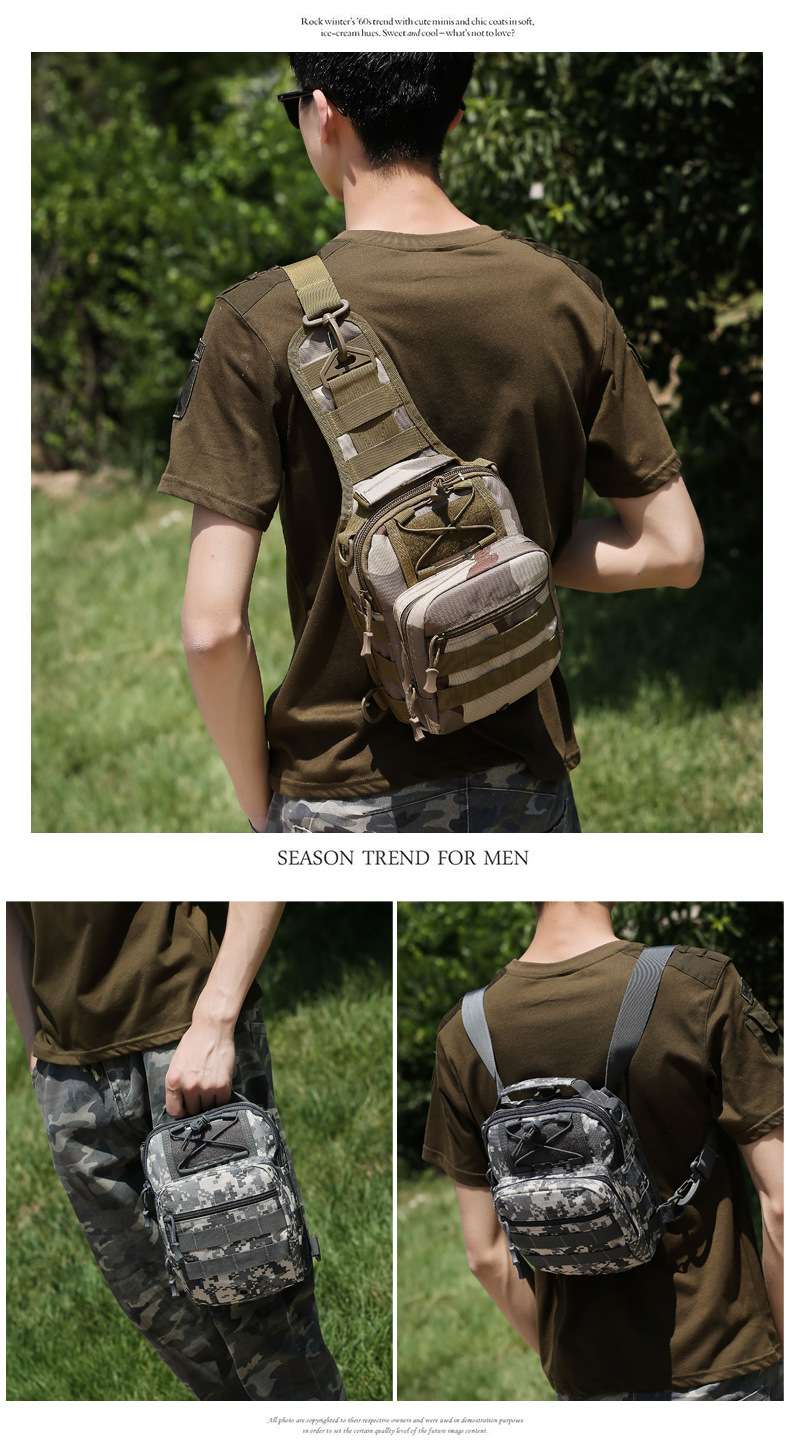 Lure bag: Multi-functional tactical crossbody bag, men's outdoor lure bag, sports cycling chest bag, men's daily commuting single-shoulder bag detail image 19