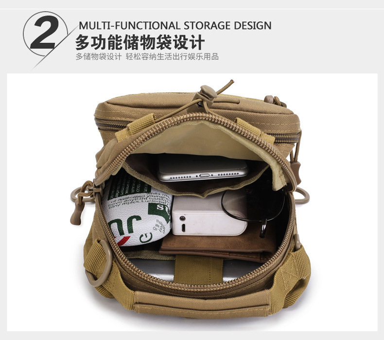 Lure bag: Multi-functional tactical crossbody bag, men's outdoor lure bag, sports cycling chest bag, men's daily commuting single-shoulder bag detail image 6