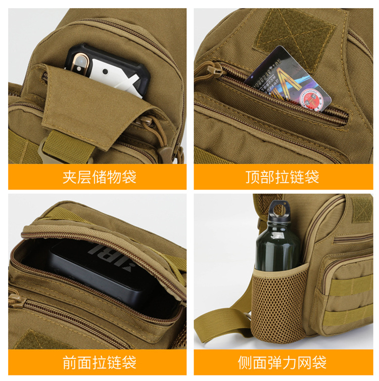 Lure bag: Outdoor crossbody bag, multi-functional sports chest bag, men's cycling and mountaineering shoulder bag, lure fishing bag detail image 11