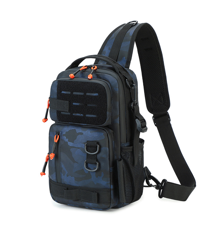 Lure bag, men's waterproof large-capacity single-shoulder bag, multi-functional fishing single-pole fishing bag, outdoor sports crossbody bag detail image 12